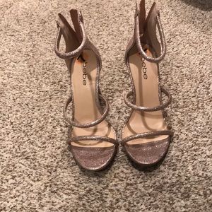 Bebe sparkly heels